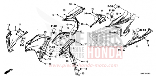 MIDDLE COWL CBR500RAK de 2019